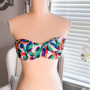 Allen B. Tropical Twist Bandeau Top